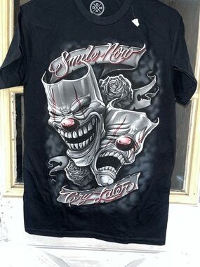 Smile Now Cry Later Graphic Tee - Black